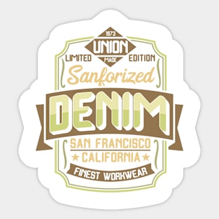 Denim San Francisco California Sticker